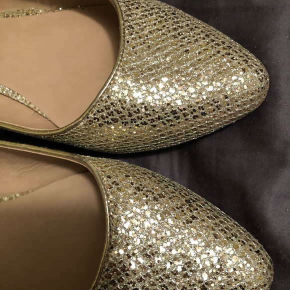 EUC Mix No. 6 Gold Sparkle Flats - Picture 3 of 5